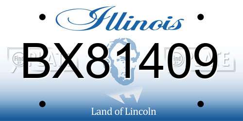 BX81409 Illinois License Plate