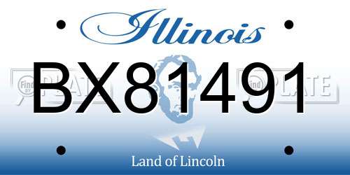BX81491 Illinois License Plate