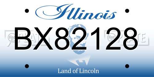 BX82128 Illinois License Plate