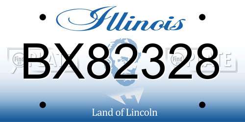BX82328 Illinois License Plate