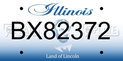 BX82372 Illinois License Plate