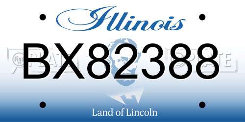 BX82388 Illinois License Plate