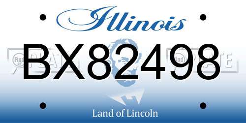 BX82498 Illinois License Plate