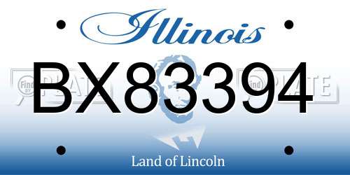 BX83394 Illinois License Plate