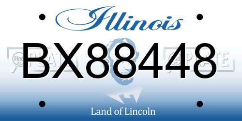 BX88448 Illinois License Plate