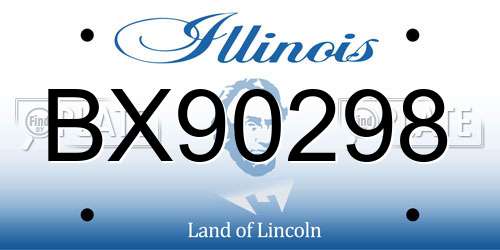 BX90298 Illinois License Plate