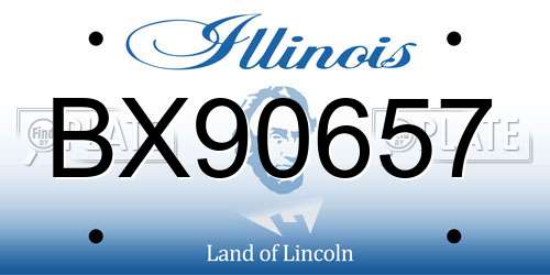 BX90657 Illinois License Plate