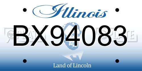 BX94083 Illinois License Plate