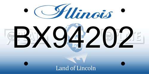 BX94202 Illinois License Plate