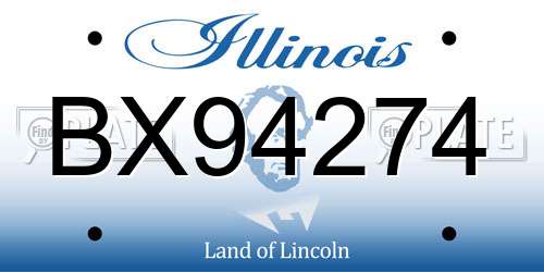 BX94274 Illinois License Plate