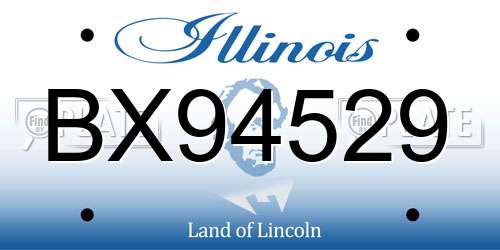 BX94529 Illinois License Plate