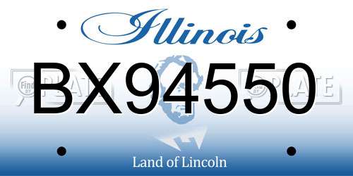 BX94550 Illinois License Plate