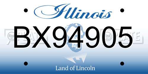 BX94905 Illinois License Plate