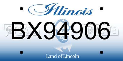 BX94906 Illinois License Plate