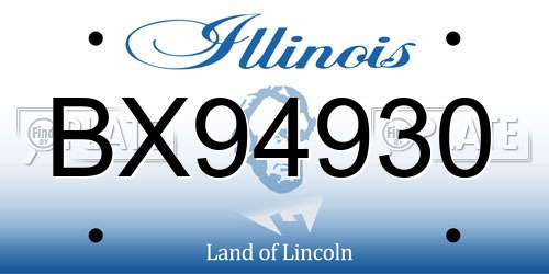 BX94930 Illinois License Plate
