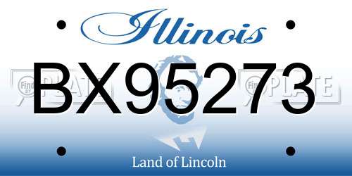 BX95273 Illinois License Plate