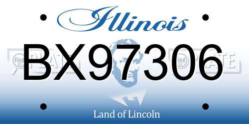 BX97306 Illinois License Plate