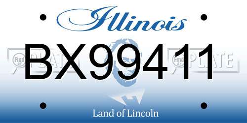 BX99411 Illinois License Plate