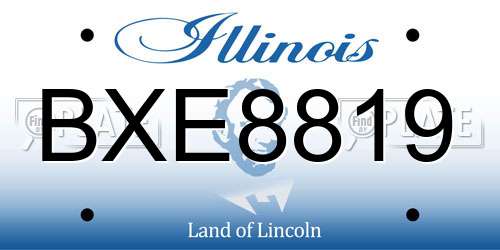 BXE8819 Illinois License Plate