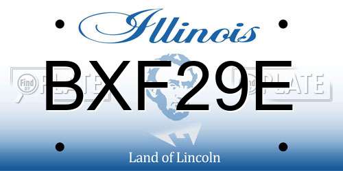 BXF29E Illinois License Plate