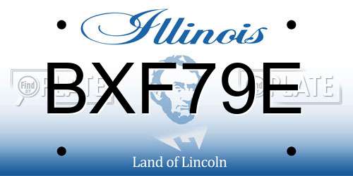 BXF79E Illinois License Plate