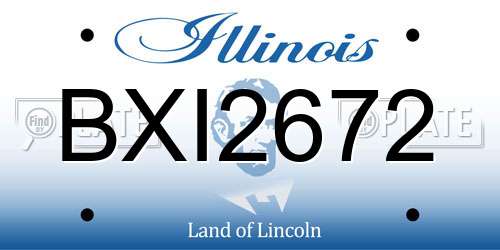 BXI2672 Illinois License Plate