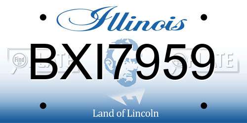 BXI7959 Illinois License Plate