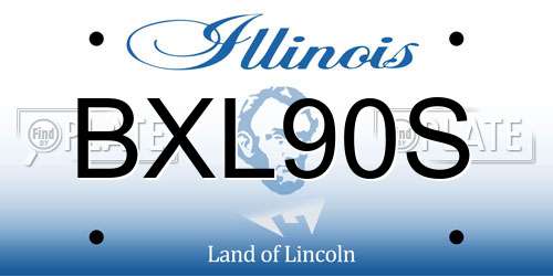 BXL90S Illinois License Plate