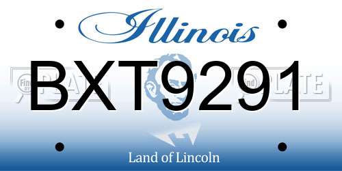 BXT9291 Illinois License Plate