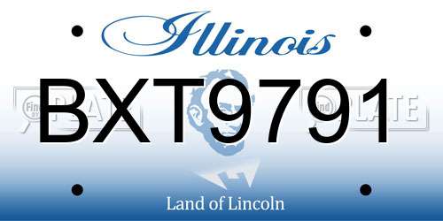 BXT9791 Illinois License Plate