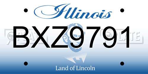BXZ9791 Illinois License Plate