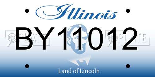 BY11012 Illinois License Plate