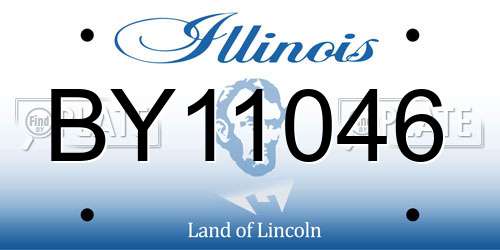 BY11046 Illinois License Plate