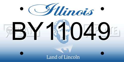 BY11049 Illinois License Plate
