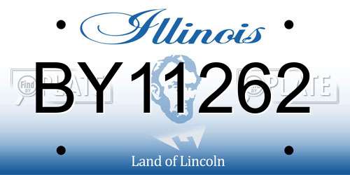 BY11262 Illinois License Plate