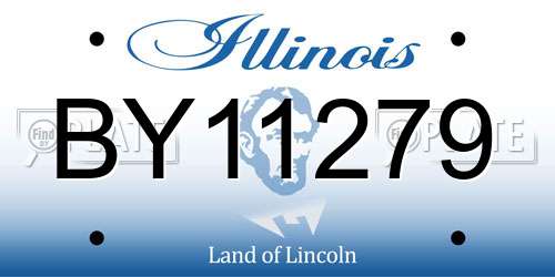 BY11279 Illinois License Plate