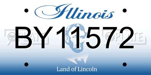 BY11572 Illinois License Plate