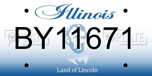 BY11671 Illinois License Plate