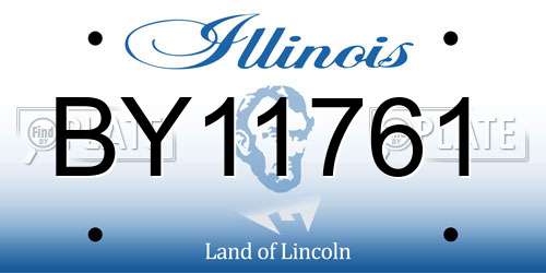 BY11761 Illinois License Plate