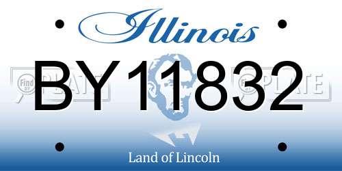 BY11832 Illinois License Plate