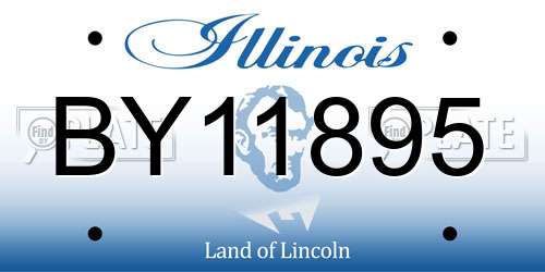 BY11895 Illinois License Plate
