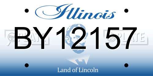 BY12157 Illinois License Plate