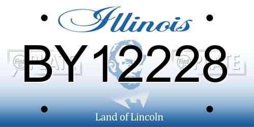 BY12228 Illinois License Plate