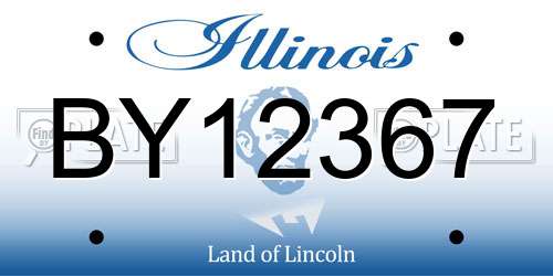 BY12367 Illinois License Plate