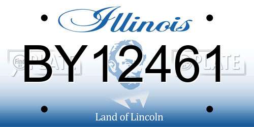 BY12461 Illinois License Plate
