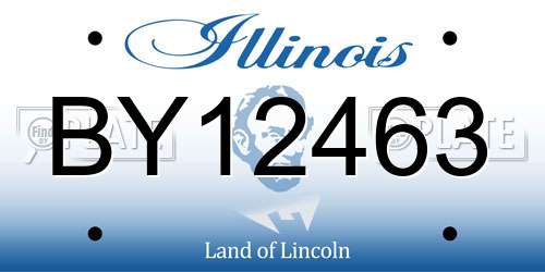 BY12463 Illinois License Plate