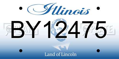 BY12475 Illinois License Plate