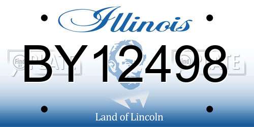BY12498 Illinois License Plate