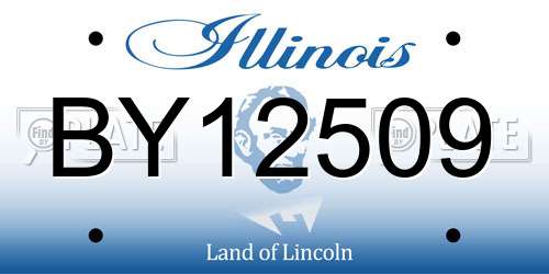 BY12509 Illinois License Plate