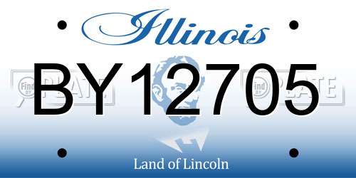 BY12705 Illinois License Plate